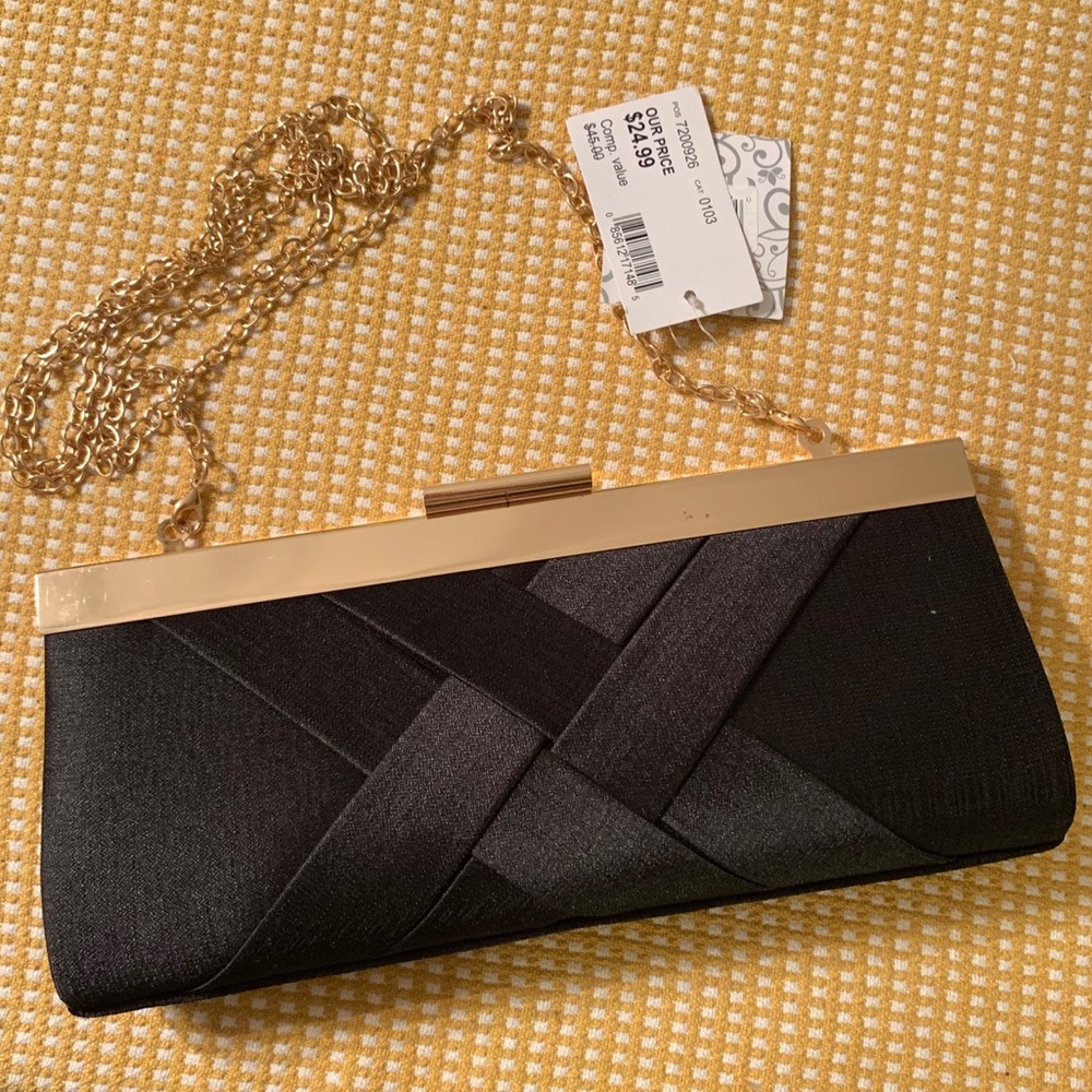 Lulu Townsend Black Clutch